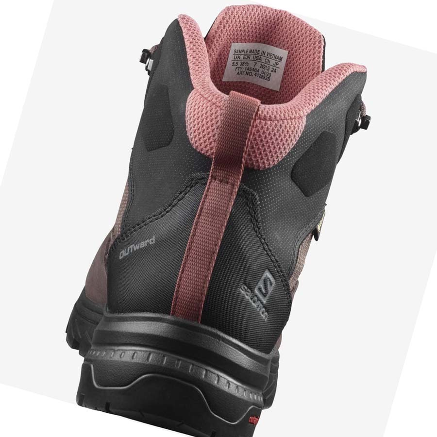 Tenis Senderismo Salomon WoOUTWARD GORE-TEX Mujer Marrom | MX 2836MQZ